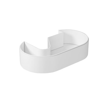 Cassetto sottolavabo ovale 65x38xh14 cm